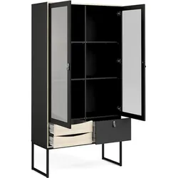 Ebuy24, Vitrine + Buffetschrank, Vitrinenschrank Sady (99 x 40 x 190 cm)