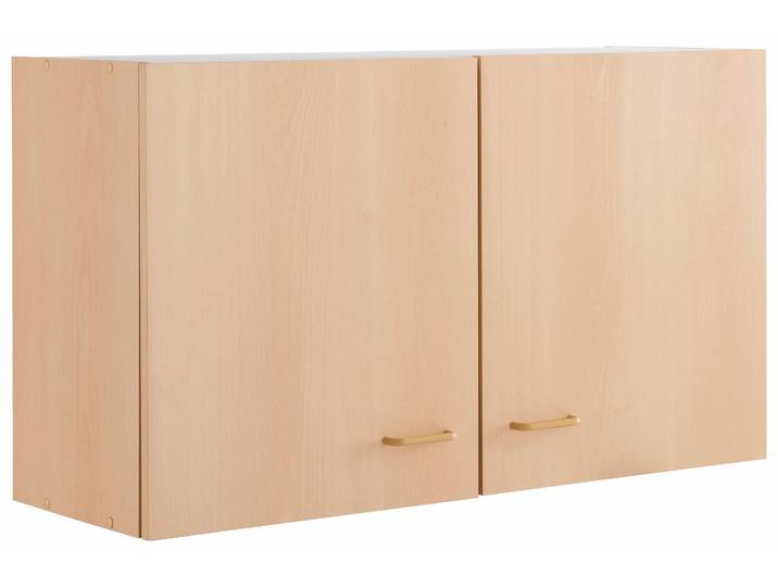 Hängeschrank KOCHSTATION KS-Elster , braun (buchefarben), B:100cm H:57cm T:34cm, Holzwerkstoff, Schränke, Hängeschrank, Breite 100 cm