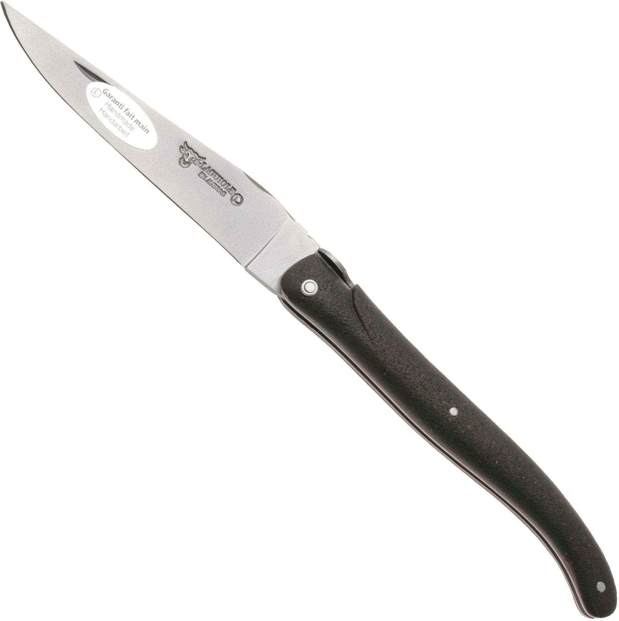 Laguiole en Aubrac Terre d'Aubrac, Daffodil Bee, Full Handle, Brushed Finish, coltello da tasca, 12 cm