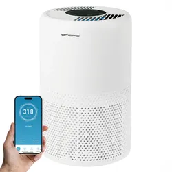 Emerio Luftreiniger – 25 m2 – 52 dB – HEPA-13- & Aktivkohlefilter – Ionisationsfunktion – Luftqualitätsanzeige – mit App – Timer-Funktion – AP-132324