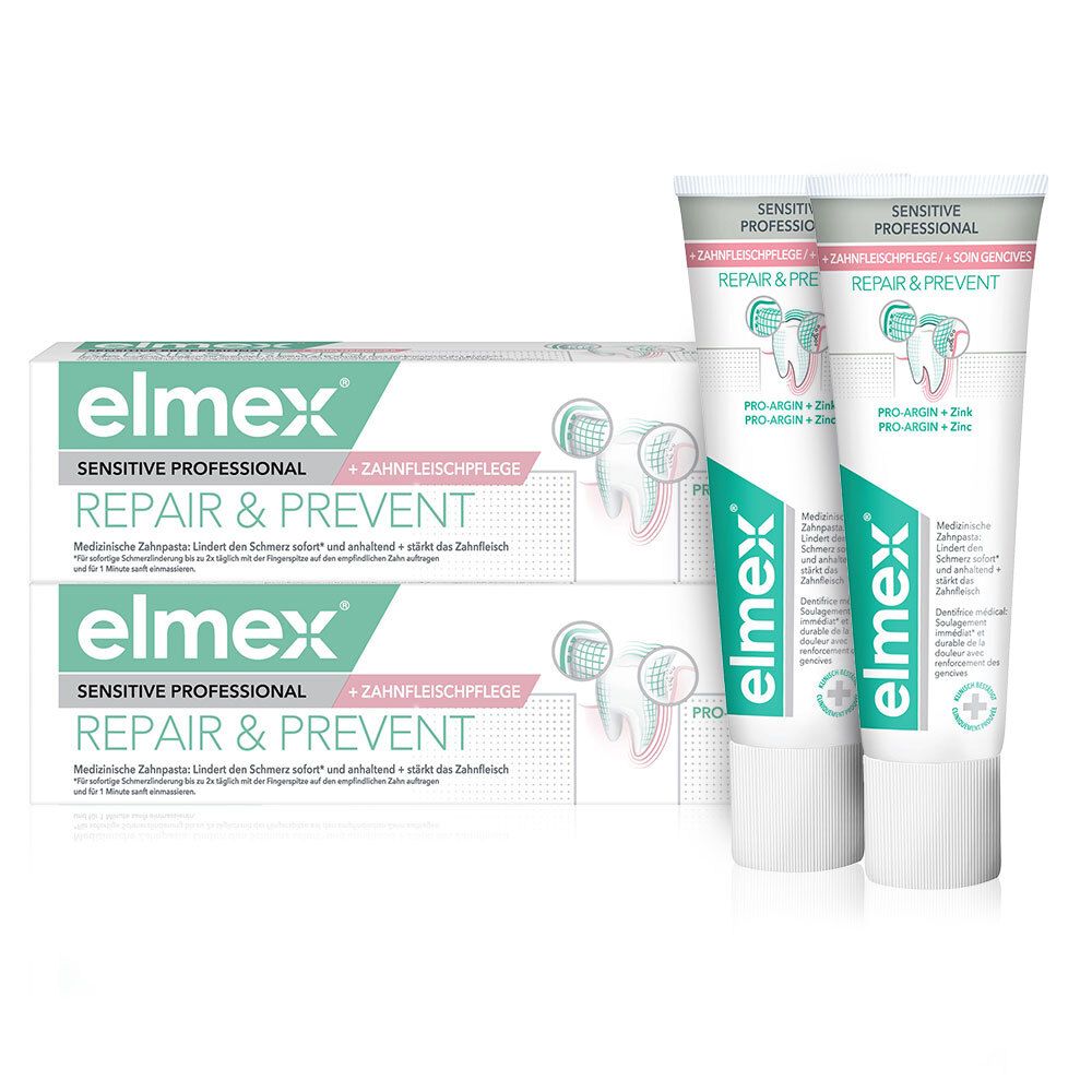 2x Elmex Sensitive Professional Repair & Prevent 2x75 ml Zahnpasta