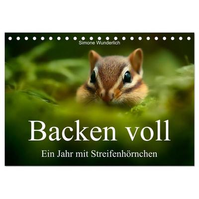 Backen voll - Ein Jahr mit Streifenhörnchen (Tischkalender 2026 DIN A5 quer), CALVENDO Monatskalender