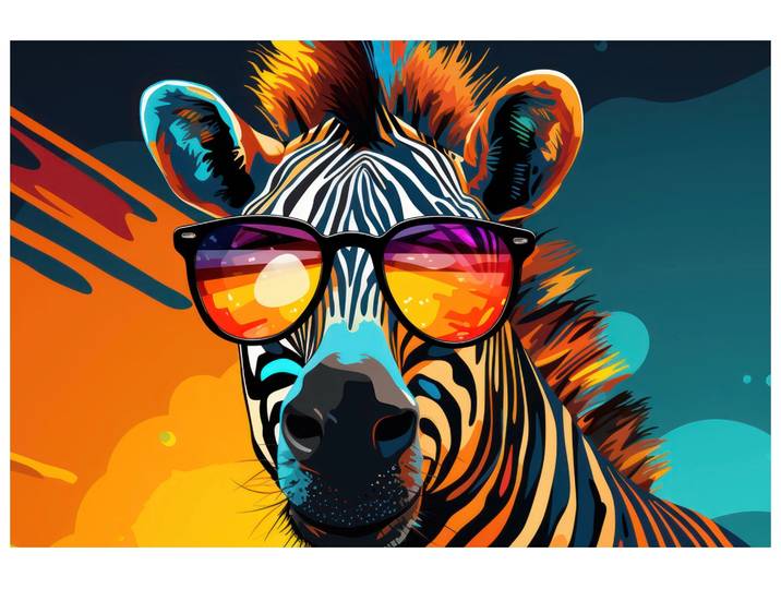 Canvas Groovy Zebra Stripes image LAND