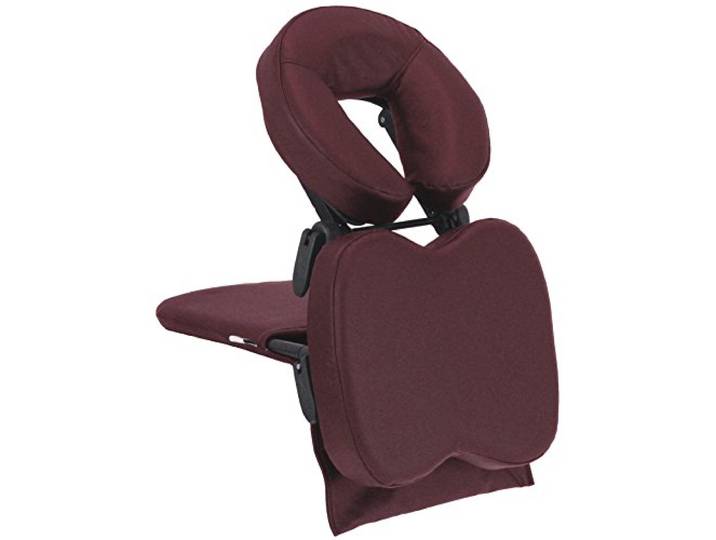 WellTouch TRAVEL Mate, Tischaufsatz mit Verstellbarer Kopfstütze für Mobile Massage, statt Massagestuhl, klein & leicht, inklusive Transporttasche (Burgund)