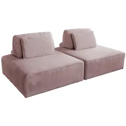 MODULSOFA WIOLO SOFT 2 MODULE 2 KISSEN Pink Cord