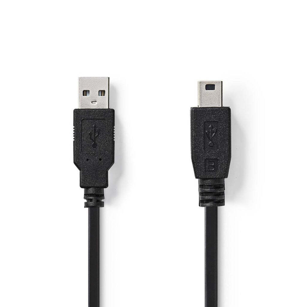 Nedis CCGT60300BK10 USB 2.0 Kabel, USB A naar Mini-USB A, 1 meter, zwart
