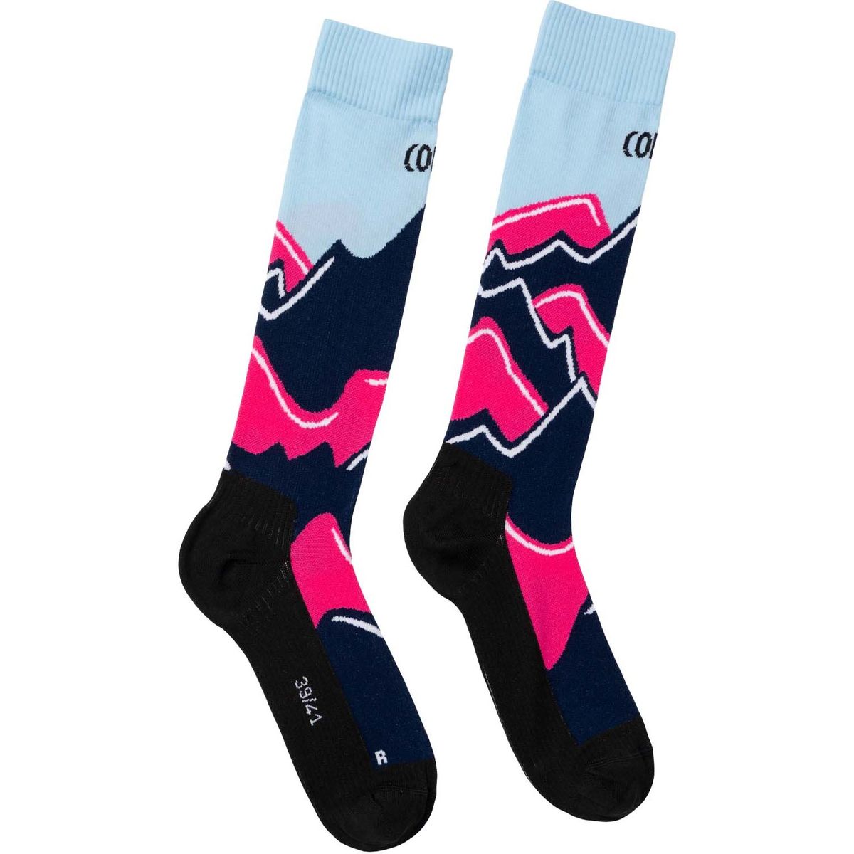 Colmar Fine Dryarn Ski Sock With Jacquard Design capri blue (785) XL 52000012-3OZ-785-XL