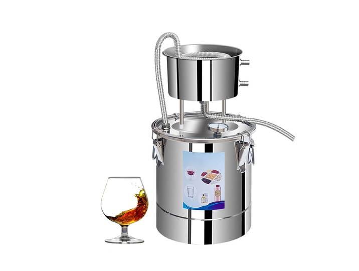 Alambic en acier inoxydable 10L pour distillation d'eau et d'alcool, équipement de brassage, kit de fabrication de brandy et de vin maison