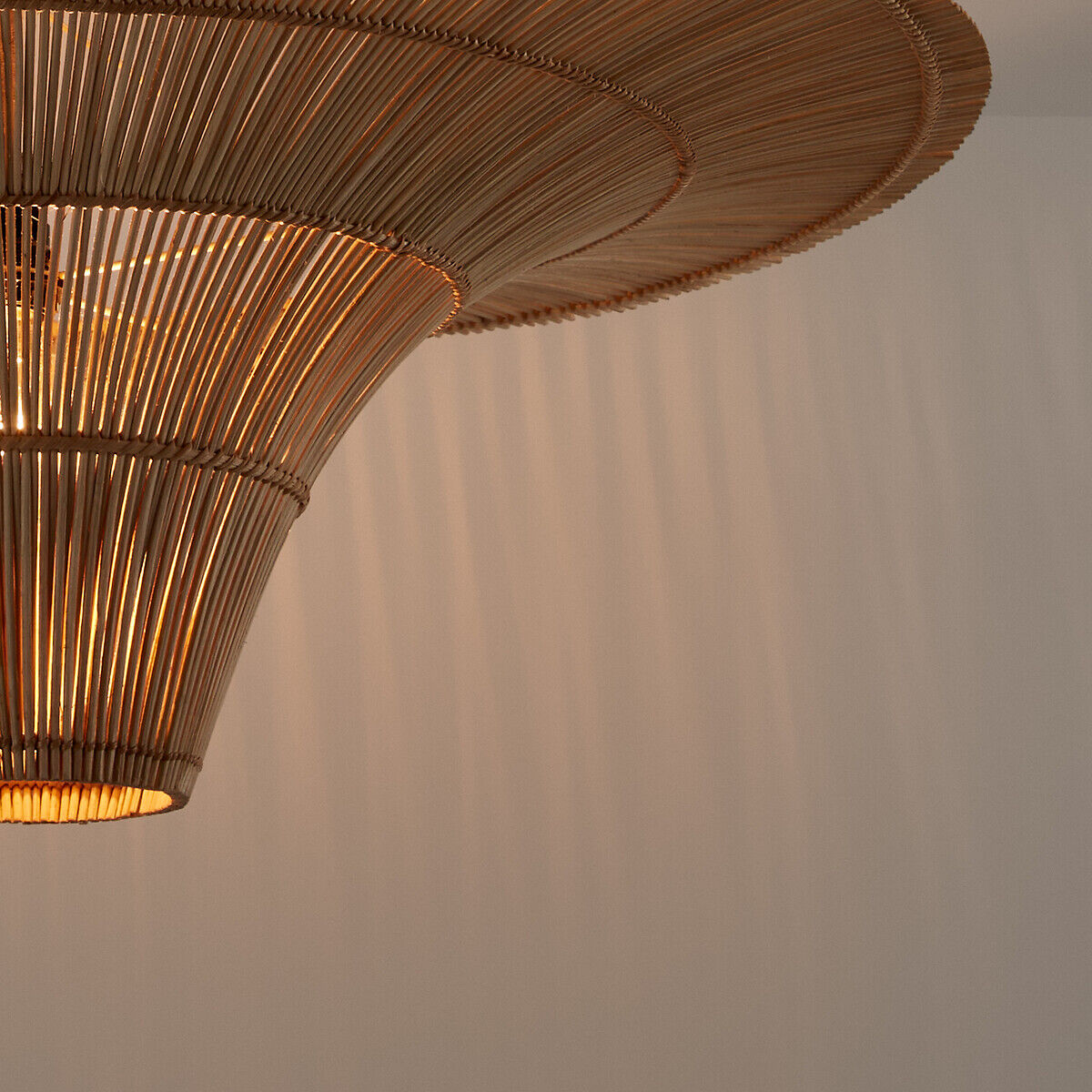 LA REDOUTE INTERIEURS Suspension, plafonnier en rotin tressé, diamètre 80 cm, JUNITA