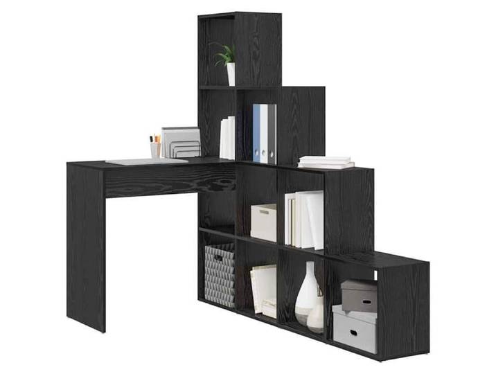 (Vente Chaude)Meuble ordinateur/Bureau PC - CLOUD - Cabinet de Bureau d'angle avec étagère Chêne noir 101 5x149 5x149 5 cm 7537830