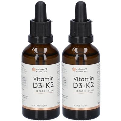 Cellavent essentials D3 1000 I.e. K2 Öl 2x 2x50 ml