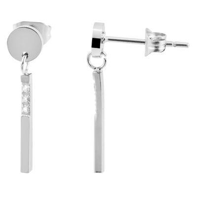Paar Ohrstecker ADELIA´S "Damen Ohrstecker aus Edelstahl", schwarz, Ohrringe, Damen, Damen, Edelstahl