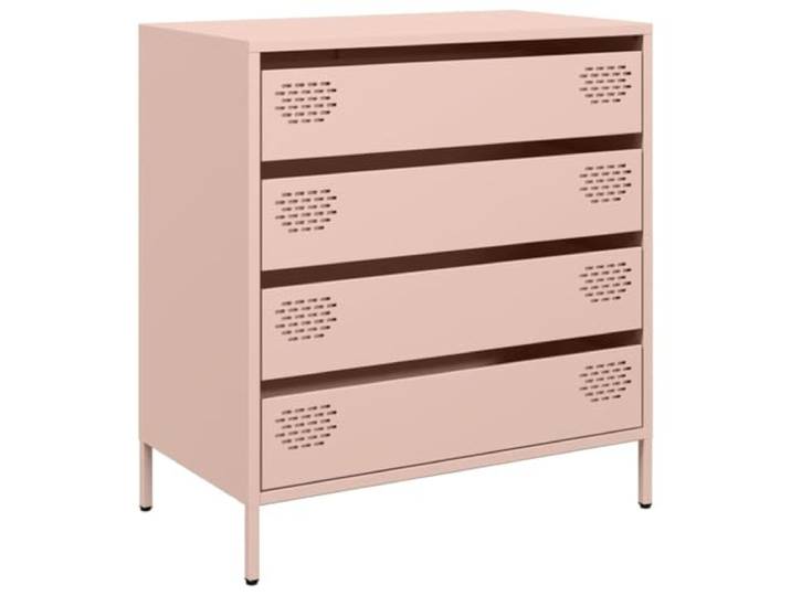 KGHFDVB Sideboard Rosa 68x39x73,5 cm Kaltgewalzter Stahl Stabil, Pflegeleicht, Viel Stauraum, Für Schlafzimmer Wohnzimmer Flur Büro