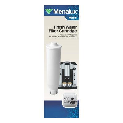 Menalux Frischwasser Filterpatrone, Wasser Filter passend für Vollautomaten von AEG CF, Krups EA 69, Melitta, Siemens, MDF01