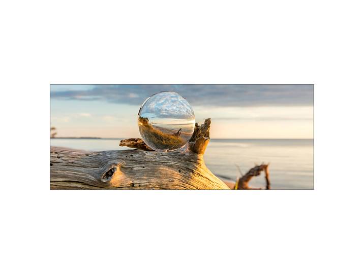 Tableau verre Drop on Wood Matériau : Verre Motif : Nature Motif : Soleil & couchers de soleil, Eau, plages & mers Type de verre : Verre clair