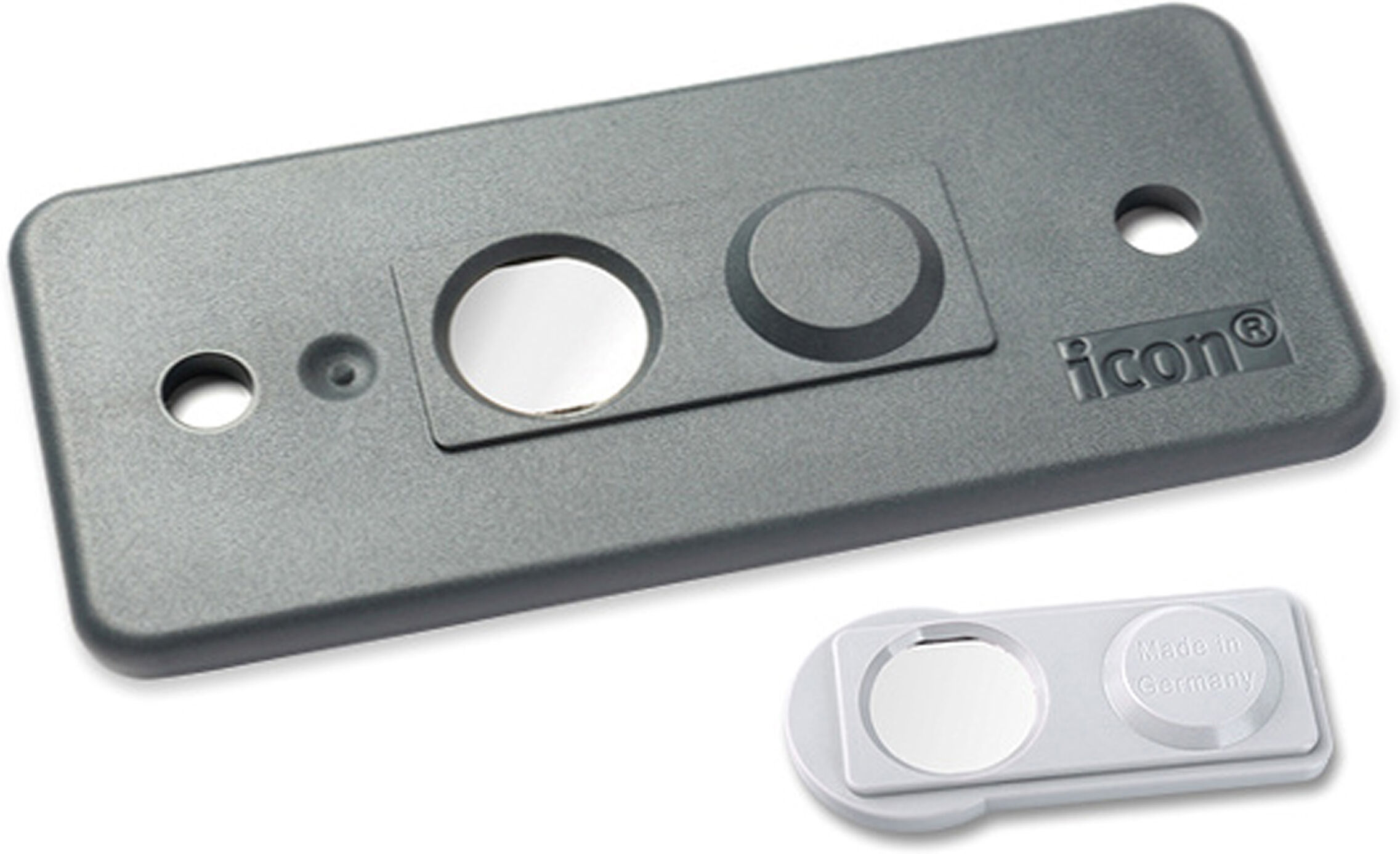 badgetec Badge nominatif Icon&reg; avec aimant smag&reg; aimant   anthracite, plastique