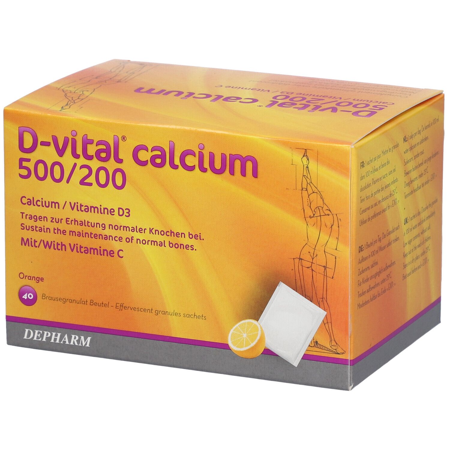 D Vital Calcium 500/200 Sinaas 40 St Beutel