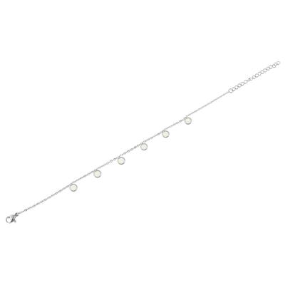 Fußkette ADELIA´S "Damen Fußkettchen – aus Edelstahl", silber, Fußketten, Damen, Edelstahl, Geschenkidee: zeitlos und vielseitig