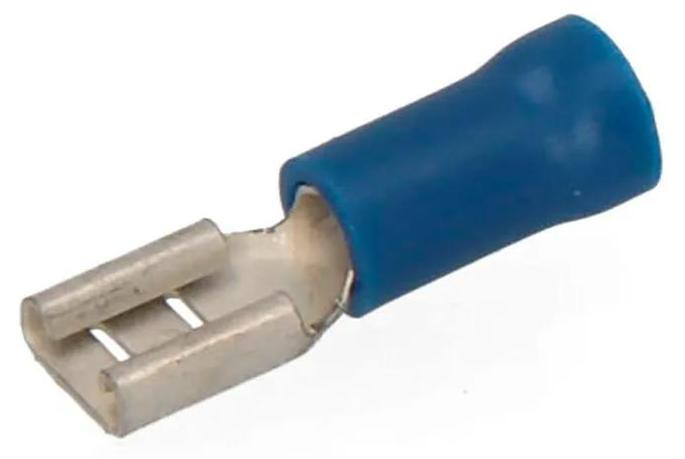 EDM E48626 Faston-connector mannelijk, 4,8 mm, blauw, 10 stuks