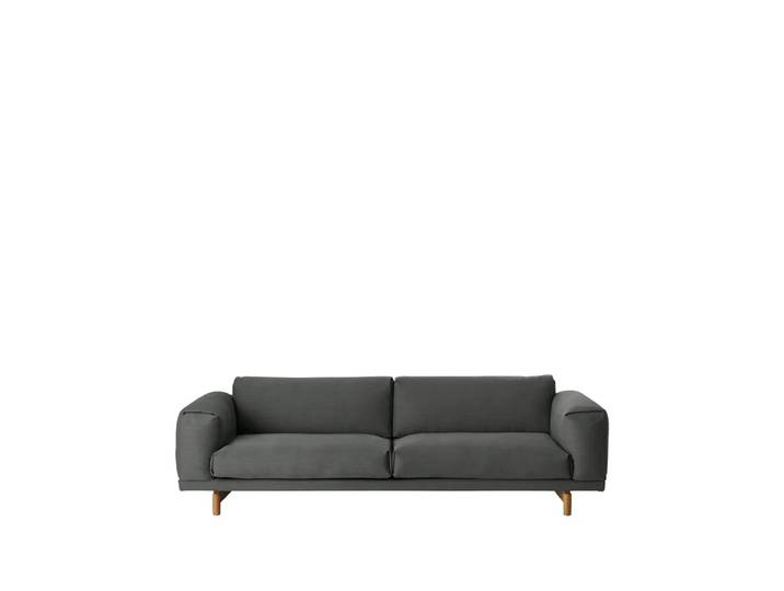 Muuto Canapé Rest Canapé 3 places remix 163 grey-pieds en chêne
