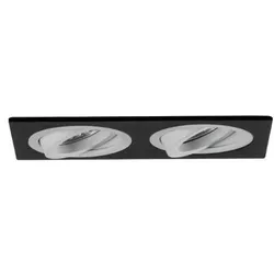 Brumberg 45023560 Einbaumodul rechteckig, 2-fach, aussen schwarz struktur / innen weiss struktur