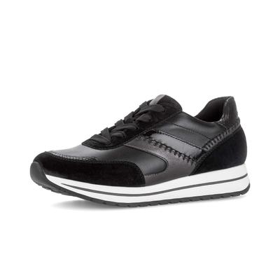 Sneaker GABOR "Sneaker low", Damen, Gr. 39, schwarz, Schuhe Sneaker