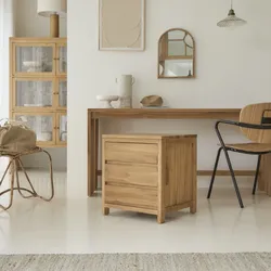 Eden - Nachttisch aus massivem Teak 3 Schubladen