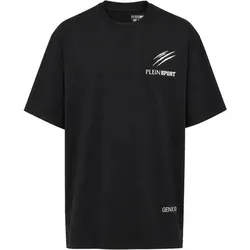 PLEIN SPORT Kurzarm-Rundhals-T-Shirt BASIC, Größe M in Schwarz 02