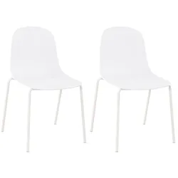 CLP 2er Set Stuhl Hardin   Farbe: weiß