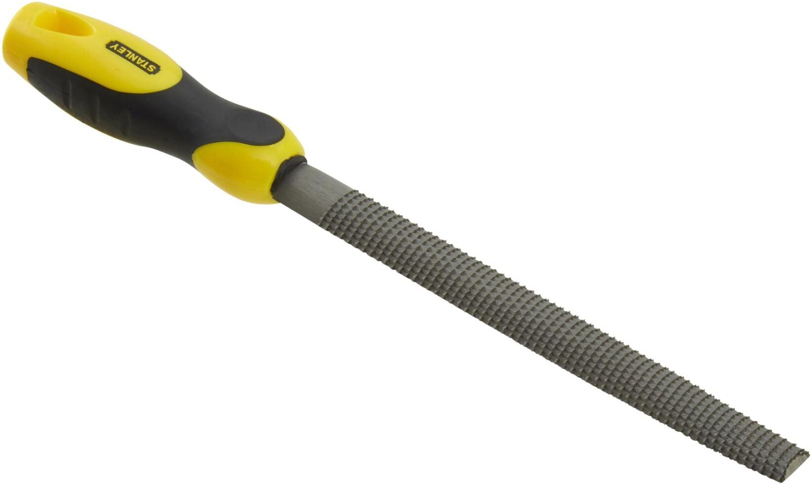 Feile STANLEY "Holzraspel halbrund, 200 mm", schwarz (schwarz, gelb), Carbon, Stahl, Feilen, Feile schwarz, gelb Einheitsgröße