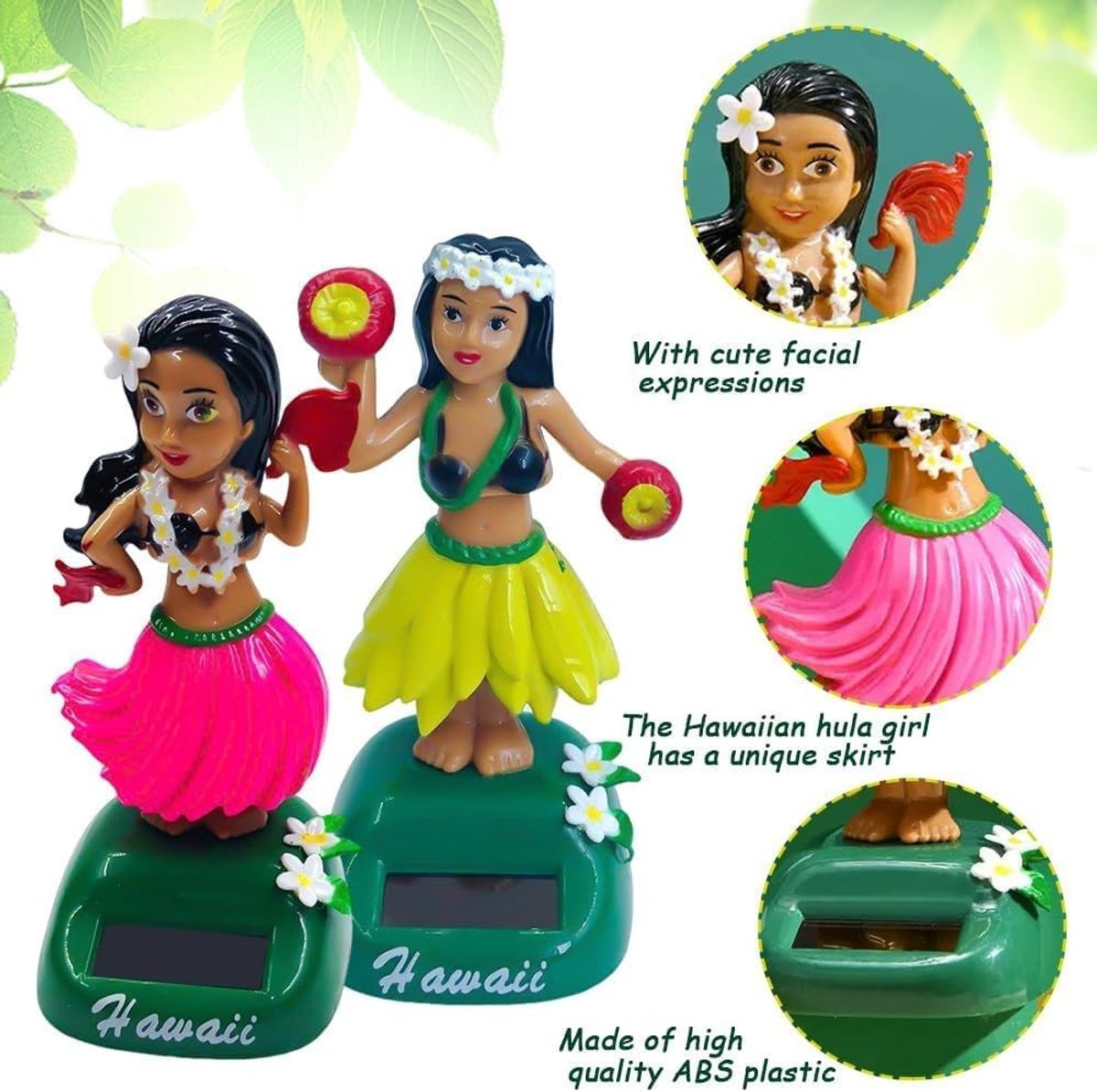 2-delige Wobble Figure set met Hula Meisje voor Auto Dashboard en Bureau Decoratie