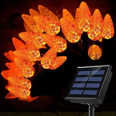 Uplift Essentials Solar Strawberry Christmas String Lights orange Light 7m 50 Lights