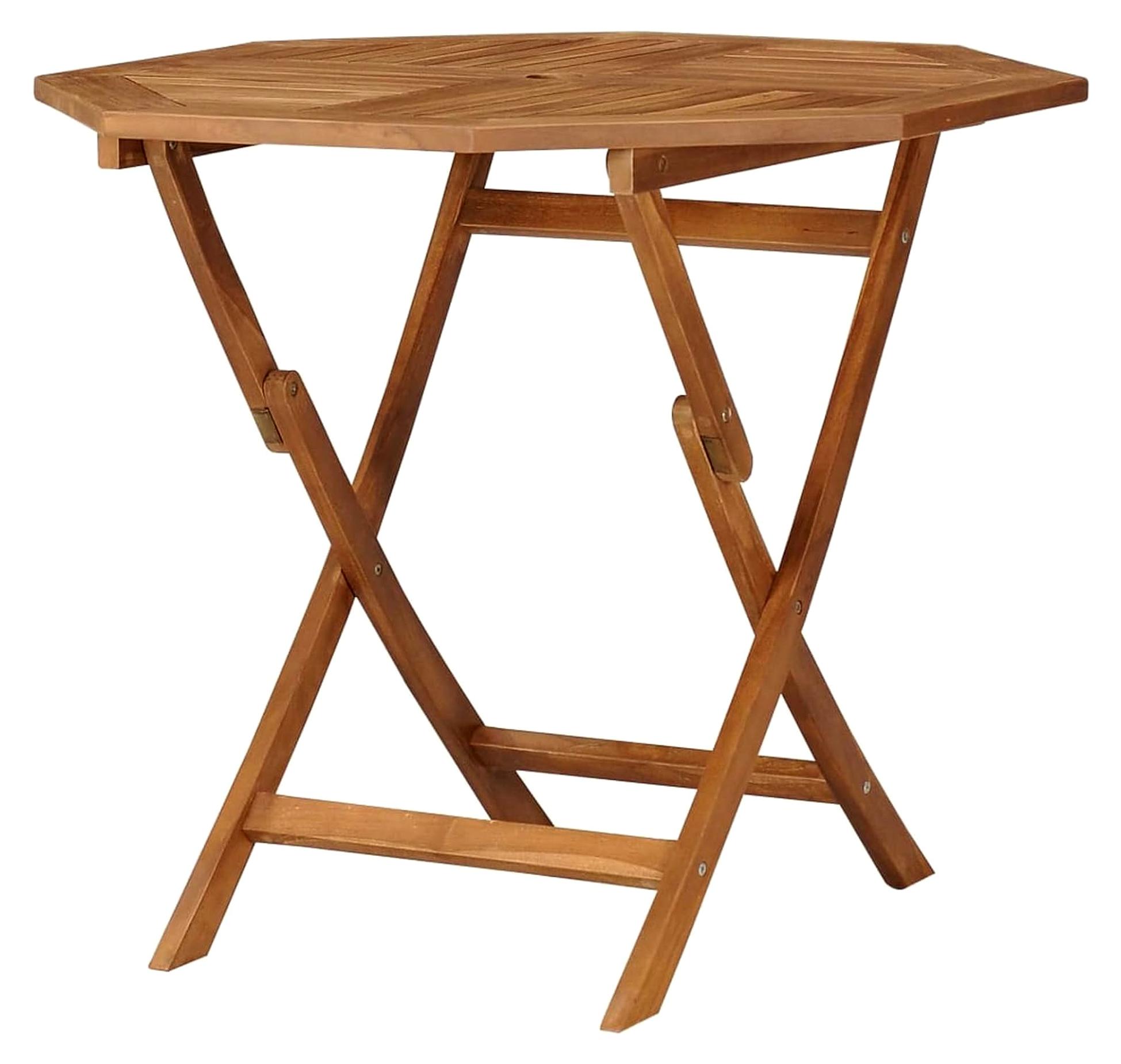 Klappbarer Gartentisch, Esstisch, Couchtisch, Balkontisch, Balkonmöbel Kleiner Balkon, Balkon Tisch, Beistelltisch, 85x85x76 cm Teak Massivholz