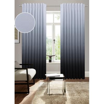 Verdunkelungsvorhang BRUNO BANANI "Clemton" Gr. 4, blau (anthrazit), B:130cm H:245cm, Polyester, Polyester, Gardinen, Verdunkelung, Schutz, Privatsphäre, blickdichter Vorhang, Farbverlauf