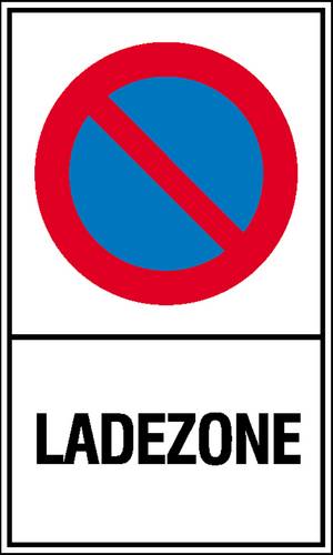 Verbotsschild Eingeschränktes Halteverbot, Ladezone Aluminium (B x H) 400mm x 600mm 1St.