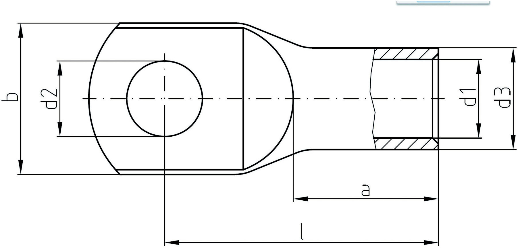 Intercable Rohrkabelschuh 2,5qmm M5 verzinkt ICR25 (180503)