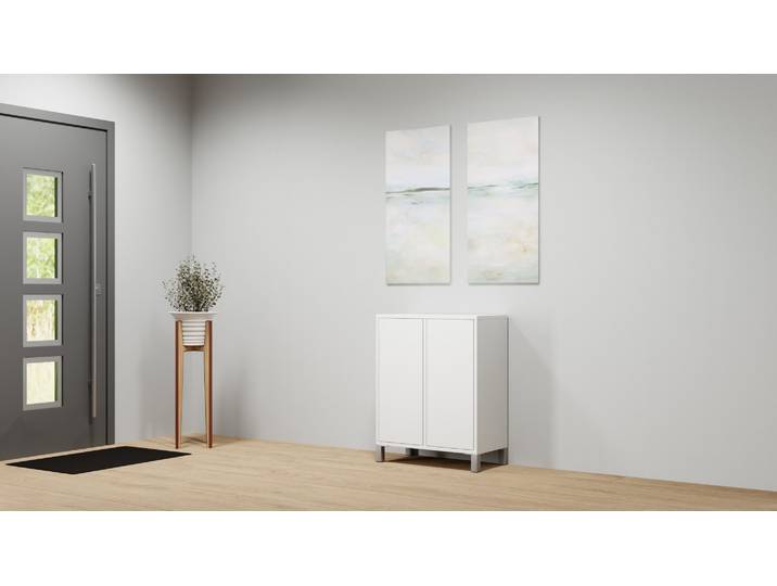 Beistellschrank Premium Dekore Weiß­grau