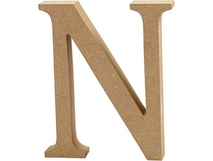 Letter, H: 8 cm, MDF, N, 1 st