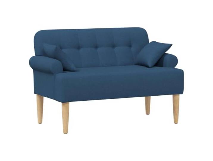 vidaXL Zweisitzer mit Knopfheftung Blau 120 x 65 x 79 cm Stoff