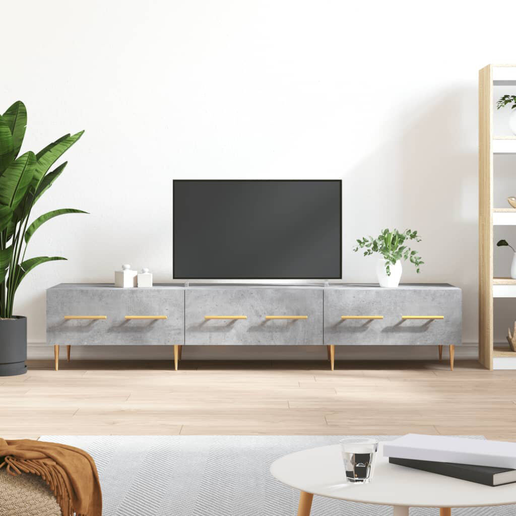 17 Stories Meshia TV Stand for TVs up to 65" Concrete Grey 65"