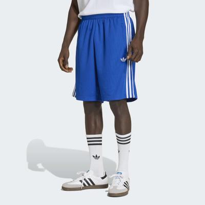 Shorts ADIDAS ORIGINALS "ADICOLOR MESH", Herren, Gr. L, N-Gr, blau (croyal, weiß, normal, gr.), Obermaterial: 100% Polyester, Hosen Shorts, lässige Bermudas-Form, mit Kordelverschluss, normale weite Passform