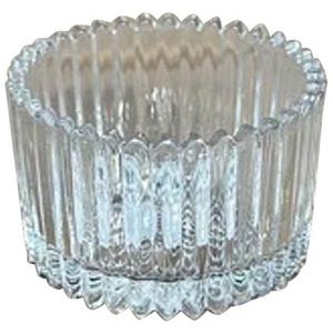 pajoma Teelichthalter 13704, Elegant, transparent, aus Glas, 4,2 x 6,6 cm