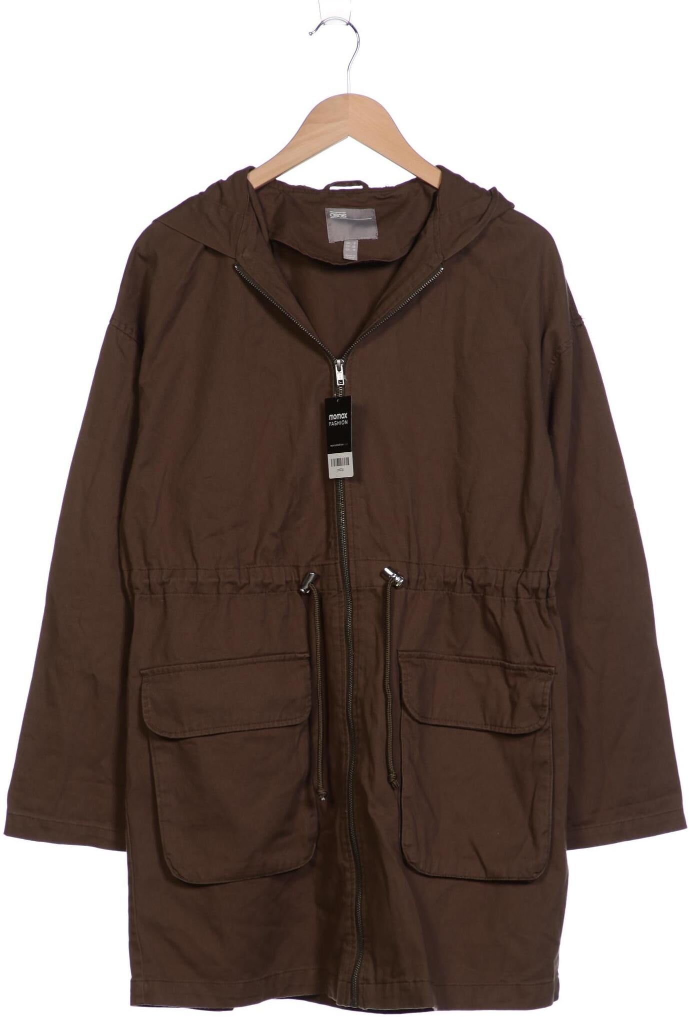 asos Damen Mantel, Grün, Gr. EU 32, Baumwolle - Second Hand