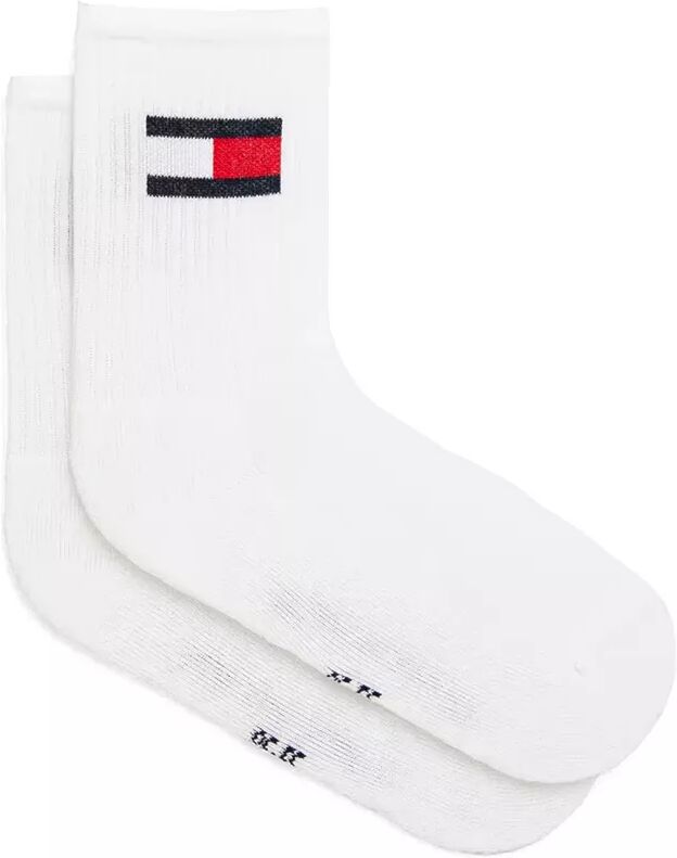 Tommy Hilfiger - Duopack, knöchellange Sportsocken, Th Kids Sock 2p Flag, 39-42, Weiss