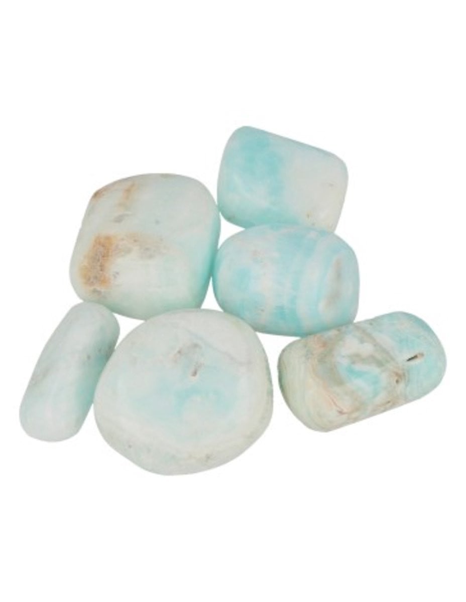 Calciet trommelstenen Caribbean blue 200 g
