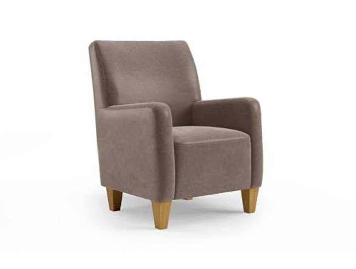 Cavadore Sessel Vida / Polstersessel im trendigen Design / 74 x 93 x 81 / Mikrofaser, Hellbraun