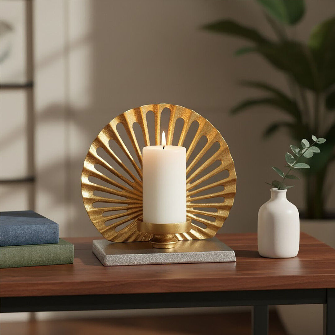Fairmont Park Marybeth Metal Tabletop Tealight Holder Silver;Gold 24cm H x 24cm W x 12cm D