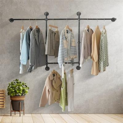No Industrial Wall Clothes Rack