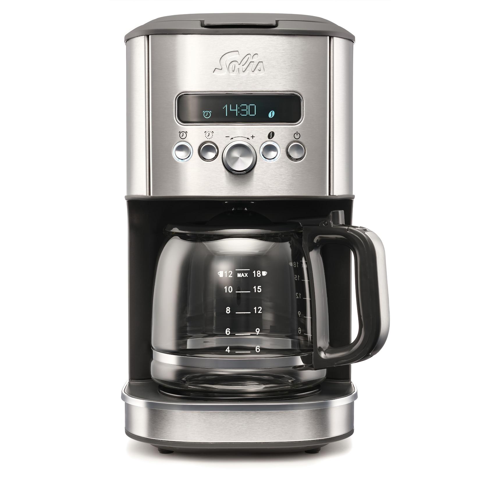 Solis Filterkaffeemaschine 1,8 Liter, für 12-18 Tassen, Timer