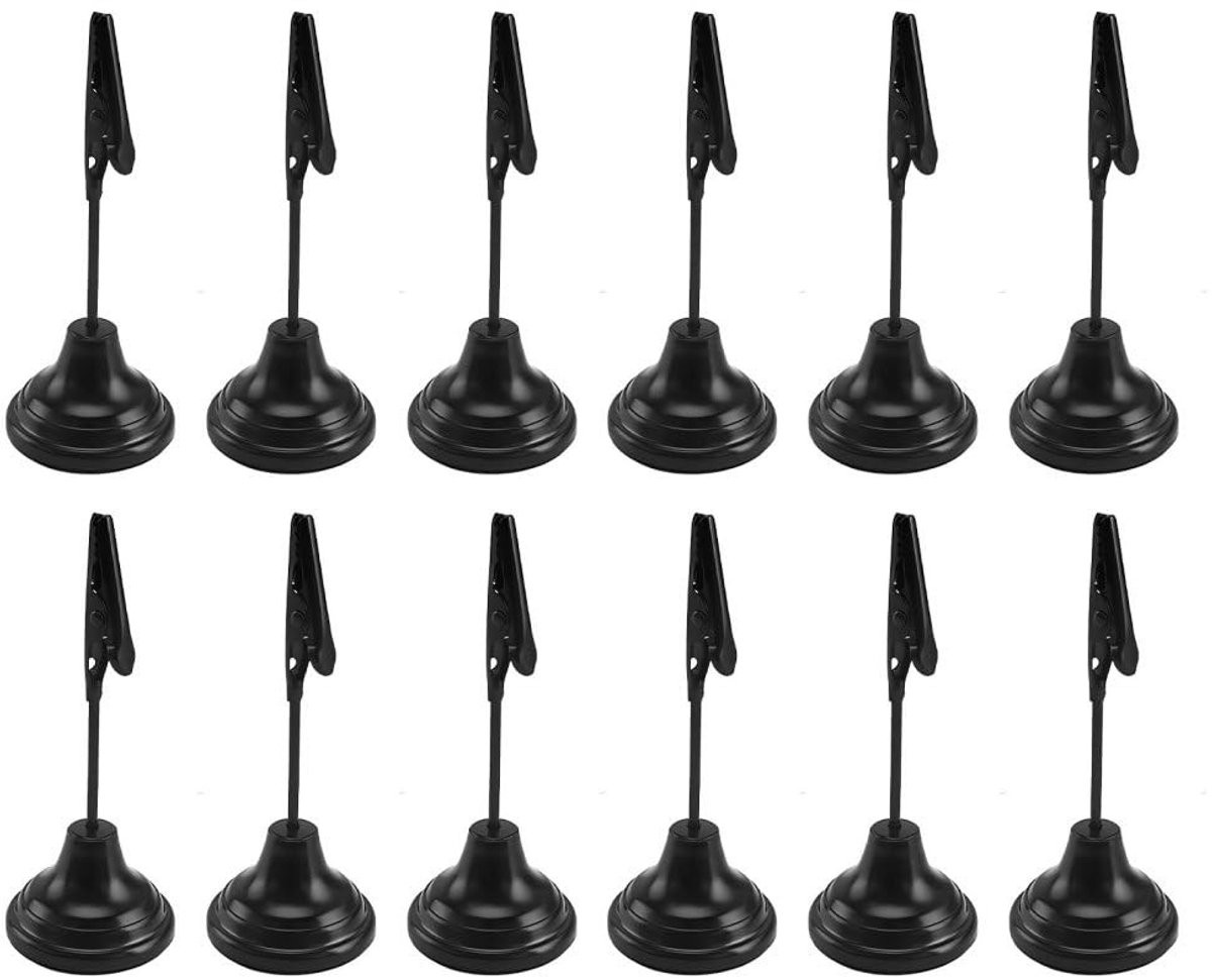 Dailygoods Fotohouder met Krokodillenklem - 12 Stuks - Metalen Kaartenhouder - Antislip - IJzeren Constructie voor Foto's en Plaatskaarten